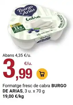 BonpreuEsclat Burgo de arias - formatge fresc de cabra oferta