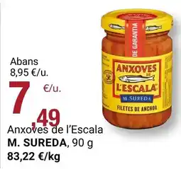 BonpreuEsclat Anxoves de l'escala - anxoves de l'escala m. sureda oferta