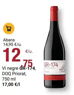 BonpreuEsclat Vi negre doq priorat oferta