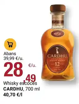 BonpreuEsclat Cardhu - whisky escoces oferta