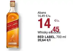 BonpreuEsclat Red label - whisky escoces oferta