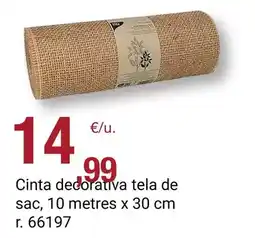 BonpreuEsclat Cinta dedorativa tela de sac, 10 metres x 30 cm oferta