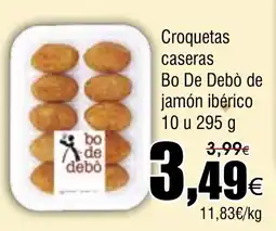FROIZ Croquetas caseras Bo De Debò de jamón ibérico 10 u oferta
