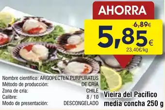 FROIZ Vieira del Pacífico media concha oferta