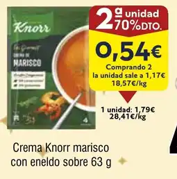 FROIZ KNORR Crema marisco con eneldo sobre oferta