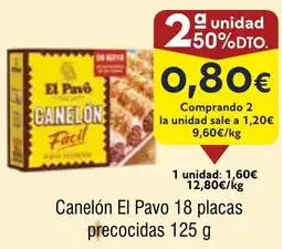 FROIZ EL PAVO Canelón 18 placas precocidas oferta