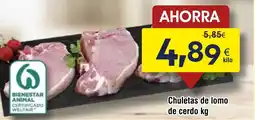 FROIZ Chuletas de lomo de cerdo oferta
