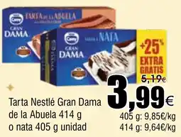 FROIZ NESTLE Tarta Gran Dama de la Abuela o nata oferta