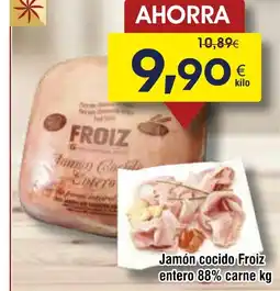 FROIZ Jamón cocido Froiz entero 88% carne oferta