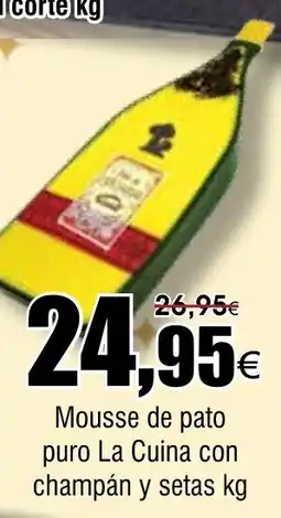 FROIZ Mousse de pato puro La Cuina con champán y setas oferta