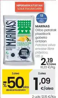 Eroski Marinas - patatas oliva envase libre plástico oferta