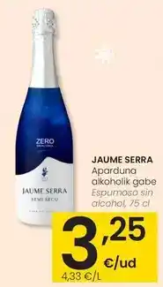 Eroski Jaume serra - espumoso sin alcohol oferta