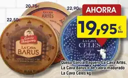 FROIZ GARCIA BAQUERO Queso La Cava Artés, La Cava Barus o de cabra madurado La Cava Celes oferta
