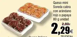 FROIZ Queso mini Soreda cabra con arándano rojo o papaya oferta