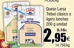 FROIZ LARSA Queso Trébol clásico O ligero lonchas oferta