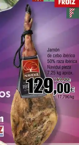 FROIZ NAVIDUL Jamón www.ganaconfroiz.com de cebo ibérico 50% raza ibérica pieza oferta