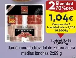 FROIZ Jamón curado Navidul de Extremadura medias lonchas oferta