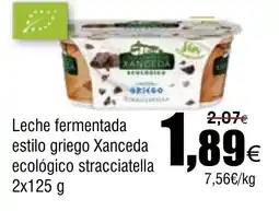FROIZ Leche fermentada estilo griego xanceda ecológico stracciatella 2x125 g oferta