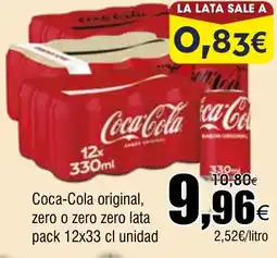 FROIZ COCA-COLA original, zero o zero zero oferta