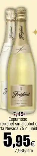 FROIZ FREIXENET Espumoso Enseña IGT sin alcohol o rosado oferta