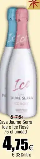 FROIZ Cava Jaume Serra Ice o Ice Rosé oferta