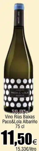 FROIZ Vino Rías Baixas Paco&Lola Albariño oferta
