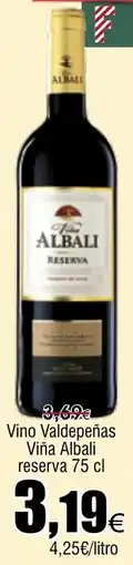 FROIZ Vino Valdepeñas Viña Albali reserva oferta