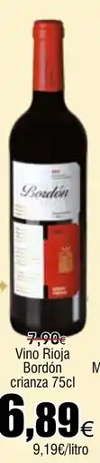 FROIZ Vino Rioja Bordón crianza oferta