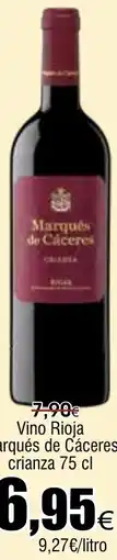 FROIZ Vino Rioja Marqués de Cáceres crianza oferta