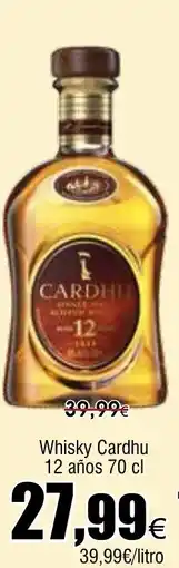 FROIZ Whisky Cardhu 12 años oferta
