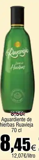 FROIZ Aguardiente de hierbas Ruavieja oferta