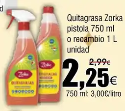 FROIZ ZORKA Quitagrasa pistola o recambio oferta