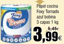 FROIZ FOXY Papel cocina Tornado azul bobina 3 capas oferta