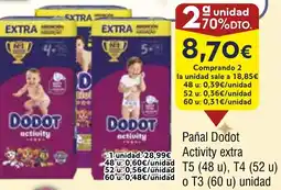 FROIZ DODOT Pañal Activity extra oferta