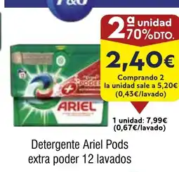 FROIZ ARIEL Detergente Pods extra poder 12 lavados oferta