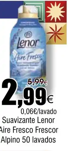 FROIZ LENOR Suavizante Aire Fresco Frescor Alpino 50 lavados oferta