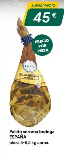 Masymas ESPAÑA Paleta serrana bodega oferta