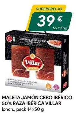 Masymas VILLAR Maleta jamón cebo ibérico 50% raza ibérica oferta