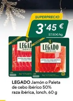 Masymas LEGADO Jamón o Paleta de cebo ibérico 50% raza ibérica oferta
