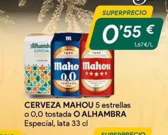 Masymas MAHOU Cerveza oferta