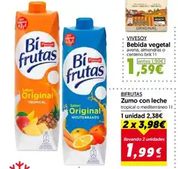 Hiper Usera BIFRUTAS Zumo con leche oferta