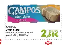 Hiper Usera CAMPOS Atún claro oferta