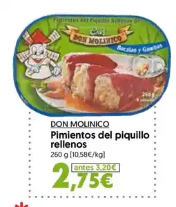 Hiper Usera DON MOLINICO Pimientos del piquillo rellenos oferta