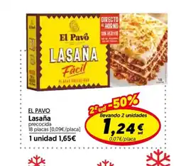 Hiper Usera EL PAVO Lasaña oferta