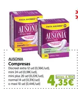 Hiper Usera AUSONIA Compresas oferta