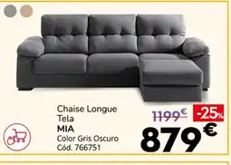 Conforama MIA Chaise Longue Tela oferta