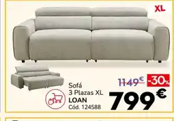 Conforama LOAN Sofá 3 Plazas XL oferta