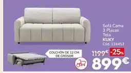 Conforama KUKY Sofá Cama 3 Plazas Tela oferta