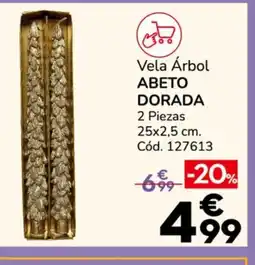 Conforama ABETO DORADA Vela Árbol oferta