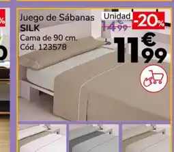 Conforama SILK Juego de Sábanas oferta